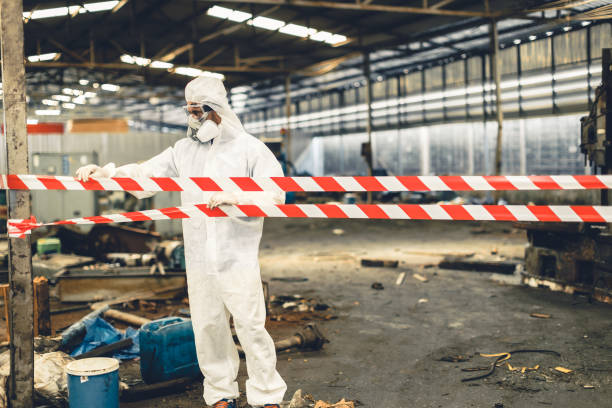 Professional Biohazard technician working in White Hall, AR